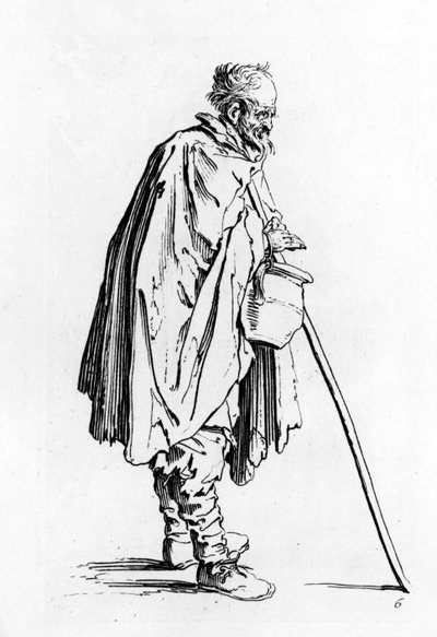 The Beggar with the Pitcher by Jacques Callot